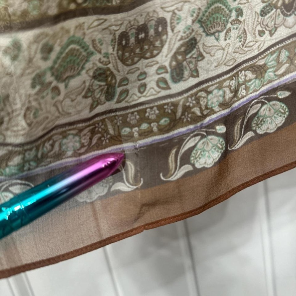 Boho Multicolor Patchwork Style Print Silk Halter… - image 5